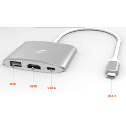 Mobility Lab 74804 adattatore grafico USB Argento, Bianco