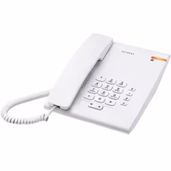Alcatel Temporis 180, Telefono DECT, Cornetta cablata, Identificatore di chiamata, Bianco