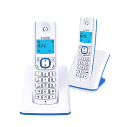 Alcatel F530 Telefono DECT Identificatore di chiamata Blu, Bianco