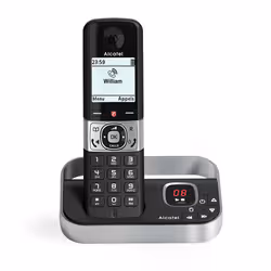 Alcatel F890 Voice Duo zwart Telefono DECT Identificatore di chiamata Nero, Argento