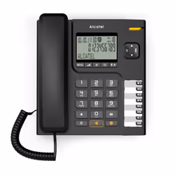 Alcatel T78, Cornetta cablata, Telefono con vivavoce, Identificatore di chiamata, Nero