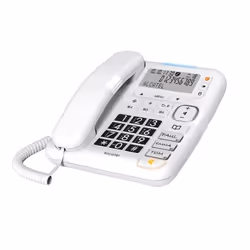 Alcatel TMAX 70, Telefono analogico/DECT, Cornetta cablata, Telefono con vivavoce, 99 voci, Identificatore di chiamata, Bianc ...