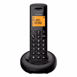Alcatel E160, Telefono DECT, 50 voci, Identificatore di chiamata, Nero