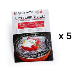 Lotus Grill - 5 lotti da 8 papillotte per barbecue - lot5-gb-al-m - lotusgrill
