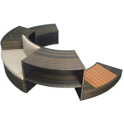 Mobili spa semirigidi di design Vita 140 Netspa in pvc intrecciato - Diametro esterno totale con i mobili 290cm - Set di 5 moduli