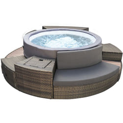 Mobili di design per Spa Vita premium Netspa Diametro esterno totale con mobili 290cm pvc intrecciato - Set di 5 moduli
