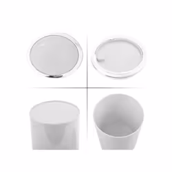 MSV 3700703938699 bidone per la spazzatura 6 L Rotondo Acrilonitrile butadiene stirene (ABS) Bianco - Vista aggiuntiva 4