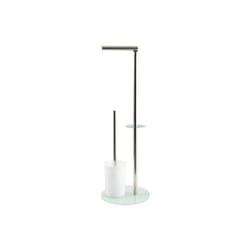 Spirella Combinato Wc Acciaio Inox & Vetro, Bianco