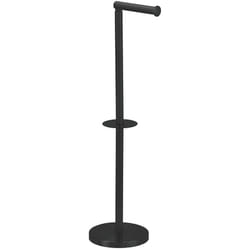 MSV - Portaroll di carta igienica in nero opaco 15 x 60 x 15 cm