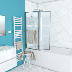 Lift Tubs + 139x105 Profilo in alluminio Profilo in alluminio cromato + vetro trasparente con strip depolie