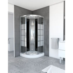 Aurlane - Cabina doccia semplicemente striscia bloccata 1/4 cerchio