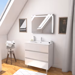 Caratteristiche Cabinet Cabinet 80 3 Cassetti Mobili MDF e melammina laccata bianca Spessore facciate 16mm e spessore alzato  ...