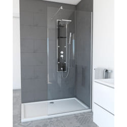 Aurlane - Parete doccia italiana - Vetro trasparente da 90x200cm 6mm - Freedom 2 Thin Transparent 90