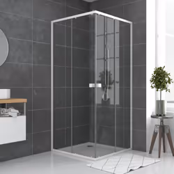 Porta Doccia Quadrata Whity 80 90 SQUARE Caratteristiche delle porte doccia 2 pannelli fissi e 2 pannelli scorrevoli Vetro te ...