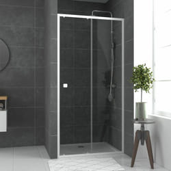 White Sliding Doccia Doccia Parete 100x185cm - Estensibile - Slide 100