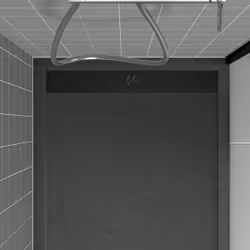 Aurlane PACR142 piatto doccia Nero, Grigio, Cromo