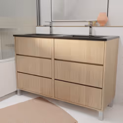 Questo pacchetto XENOS combina sobrietà e modernità. Modernizza il tuo bagno con questo mobile dotato di 6 casseti , equipagg ...
