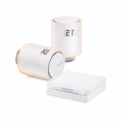 Netatmo Valvole Termostatiche Intelligenti per Radiatori - Kit Di Base Per Riscaldamento Centralizzato, Bianco, 0 - 50 °C, 24 ...