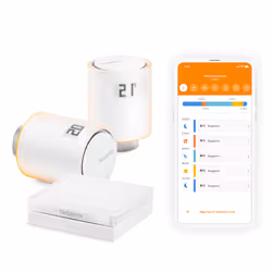 Netatmo Valvole Termostatiche Intelligenti per Radiatori - Kit Di Base Per Riscaldamento Centralizzato
