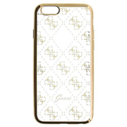 GUESS 4G custodia per cellulare Cover Oro, Trasparente