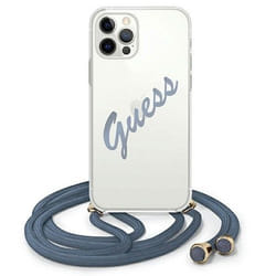 GUESS GUHCP12MCRTVSBL custodia per cellulare 15,5 cm (6.1") Cover Blu, Trasparente