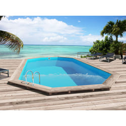 Habitat Et Jardin - Piscina in legno San Paolo - 6,57 x 4,07 x 1,20 m