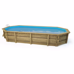 Habitat Et Jardin Sevilla 145 Piscina con bordi Piscina ottagonale Legno - Vista aggiuntiva 3