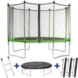 Habitat Et Jardin - Trampolino tappeto elastico yoopi - Ø3.65 m - Con rete, scala e telone