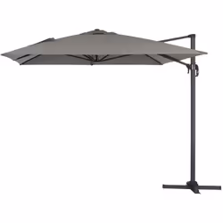 Ombrellone decentrato - Struttura 100% alluminio - 3 x 4 m - Grigio - Telo poliestere 220 gr/m2 Ombrellone da giardino offset ...