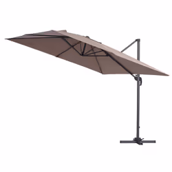Ombrellone da giardino decentrato in alluminio SUN 3 - Quadrato - 3 x 3 m - Talpa