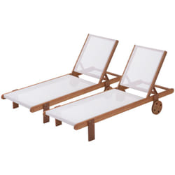 Habitat Et Jardin - Set di 2 lettini in legno esotico saigon - Maple - Acero
