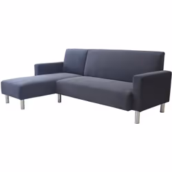 Divano angolare reversibile - Rivestimento in tessuto 100% poliestere - Struttura in legno MDF - Dimensioni: 209 x 130 x 83 c ...