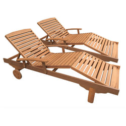 Habitat Et Jardin - Set di 2 lettini pieghevoli in legno esotico singapour - Maple - Acero