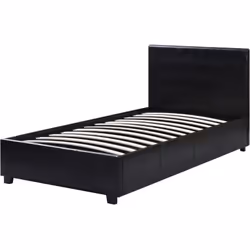 Letto "Carla" - Dimensioni letto : 202 x 96 x 86 cm - Dimensioni materasso : 90 x 190 cm - 1 posto - Struttura in compensato  ...