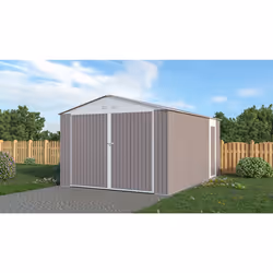 Garage in metallo NEVADA con porta battente - 15,36 m² - Vista aggiuntiva 2
