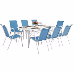 Salotto da giardino in textilene" Cordoba XL 180" - "Phoenix"- Blu
