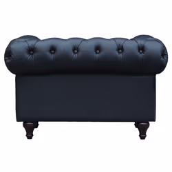 Poltrona Chesterfield &quot;Aliza&quot;- 111 x 82 x 70 cm - Nero