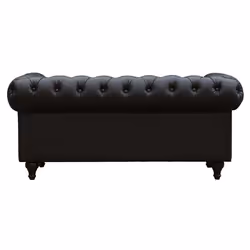 Divano fisso Chesterfield &quot;Aliza&quot; - 157 x 82 x 70 cm - 2 posti a sedere - Marrone
