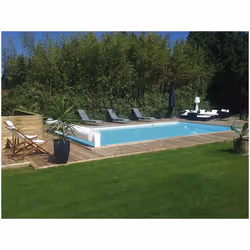 Piscina rettangolare rivestita in legno Oceano 9,20x5,20x1,44 m - Vista aggiuntiva 2