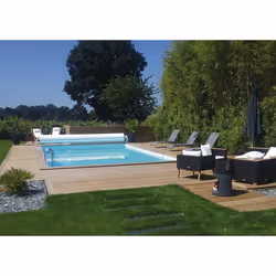 Piscina rettangolare rivestita in legno Oceano 9,20x5,20x1,44 m - Vista aggiuntiva 3