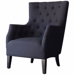 Poltrona bergere moderna "Duchesse" - Dimensioni 76 x 83 x 100,5 cm - Colore nero - Imbottitura in schiuma - Seduta comoda e  ...
