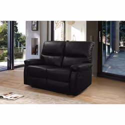 Divano &quot;Lincoln&quot; - 147 x 89 x 103 cm - 2 posti - Nero