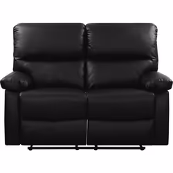 Divano &quot;Lincoln&quot; - 147 x 89 x 103 cm - 2 posti - Nero