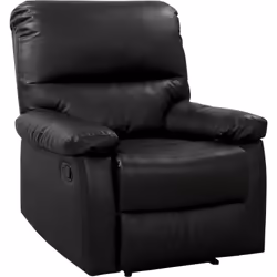 Poltrona relax "Lincoln" - 82 x 92 x 95 cm - colore nero - Rivestimento in PU - Imbottitura schiuma e poliestere Con la poltr ...