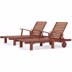 2 lettini pieghevoli in legno esotico TOKYO - MAHOGANY - Mogano 2 lettini pieghevoli in legno esotico TOKYO - MAHOGANY - Moga ...