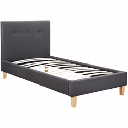 Letto "Elise" singolo - Dimensioni del letto: 207 x 102 x 102 cm - Materasso: 90 x 190 cm - Struttura in compensato - Piedi i ...