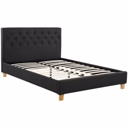 Letto "Emmy" grigio per 2 persone - Dimensioni letto: 219 x 167 x 102 cm - Dimensioni per materasso: 160 x 200 cm - Struttura ...