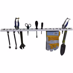 Mensola porta attrezzi in zinco - Numerosi spazi per gli utensili - 70 x 5 cm - Trattata anti UV e antiruggine Scaffale per c ...