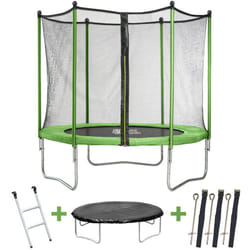 Habitat Et Jardin - Trampolino tappeto elastico yoopi - ø 1.8 m - con rete, scala, telone e kit d'ancoraggio