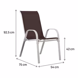 Sedia da giardino textilene &quot;Cordoba&quot; -Phoenix- Talpa -Set di 2